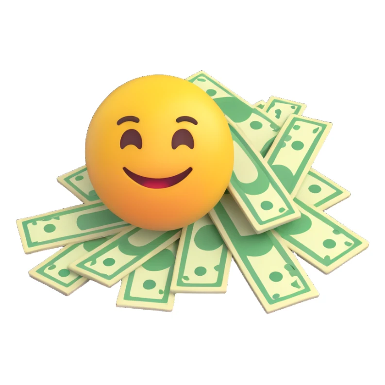 money, 3D Microsoft Fluent emoji style sticker