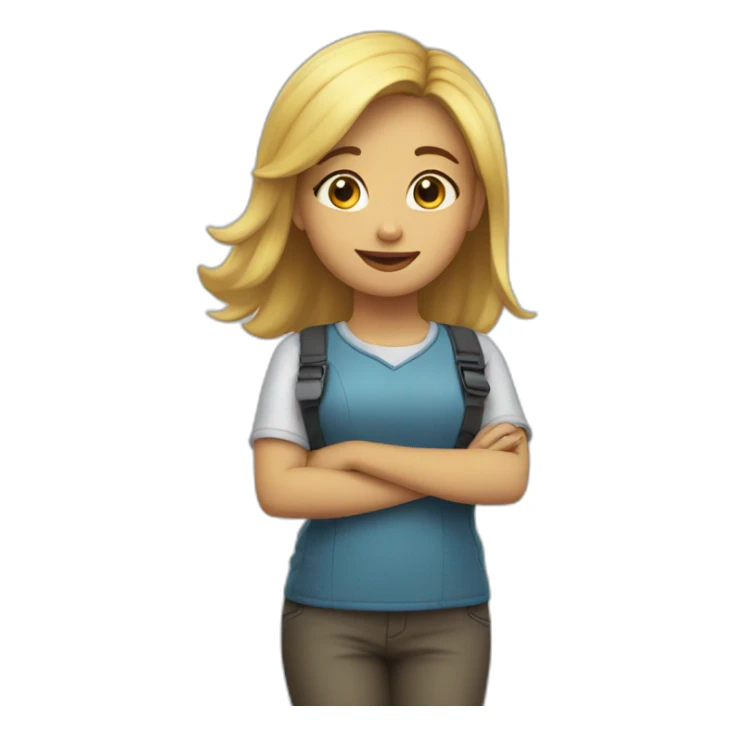 Bajer Girl saying thank you  sticker