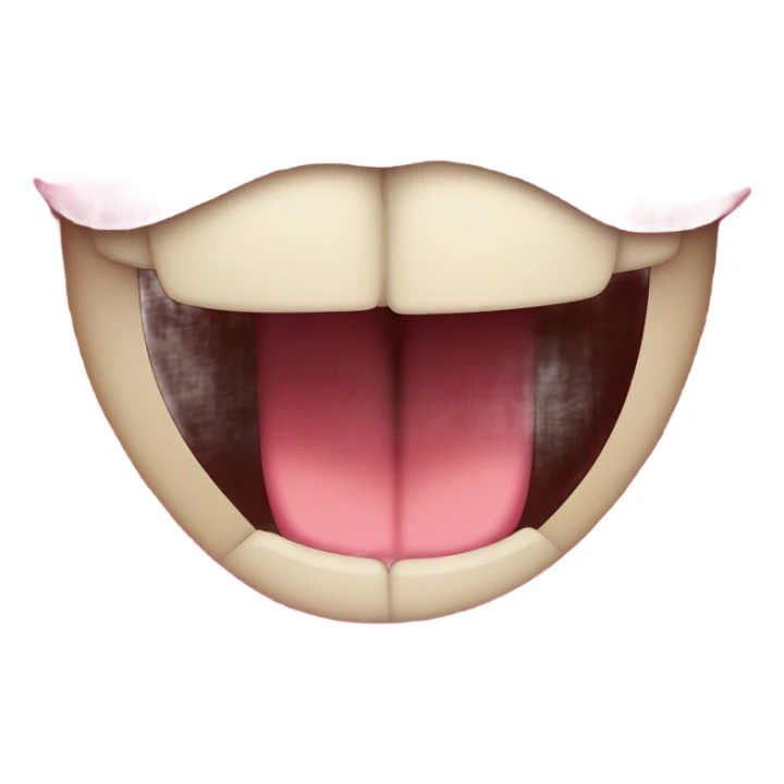 Emoji opening its mouth with realistic tongue  sticker