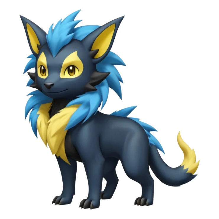 Manectric-Luxray-Draco-Fakémon-hybrid-creature (full body), 4 legs sticker