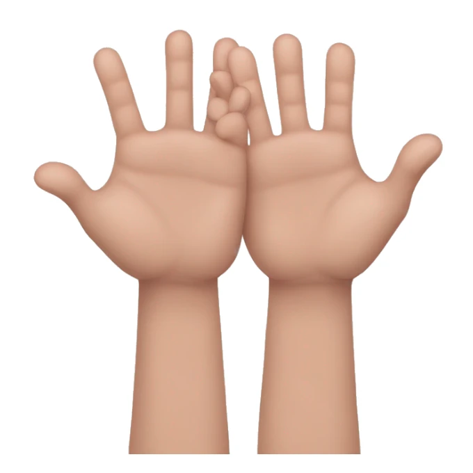 2 hands, with each pinky interlocked, aswell as both index fingers interlocked and the thumbs pressed together sticker
