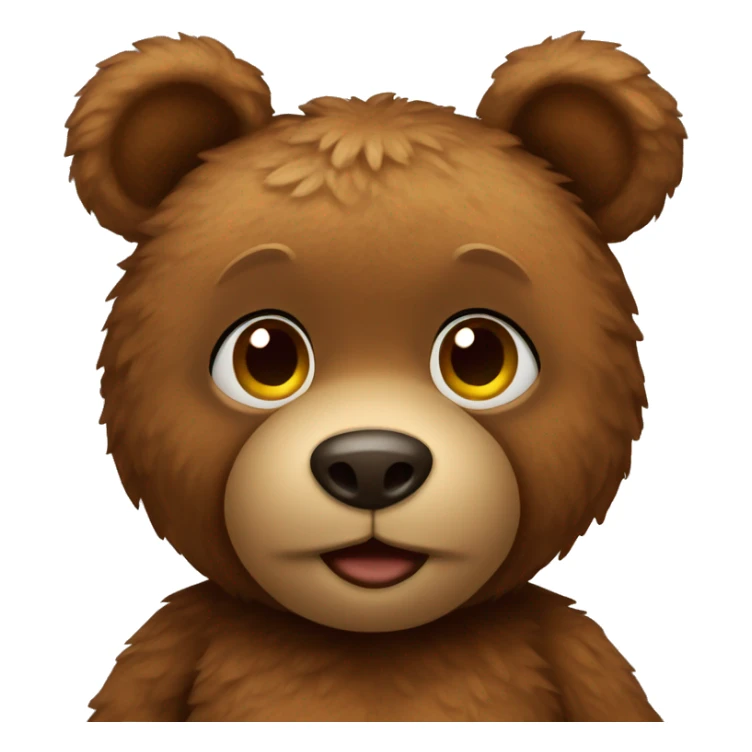 Brown teddy bear sticker