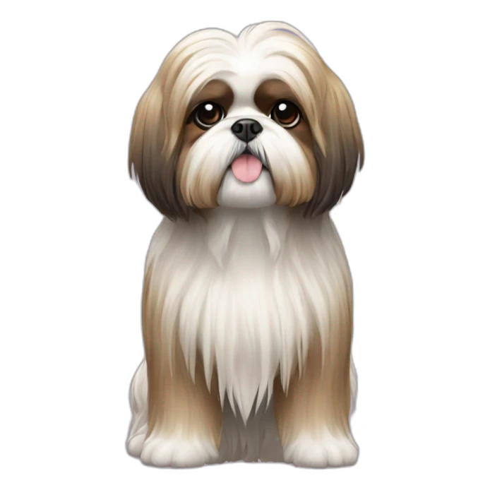 Dog Shih Tzu with long hairs full-body sticker