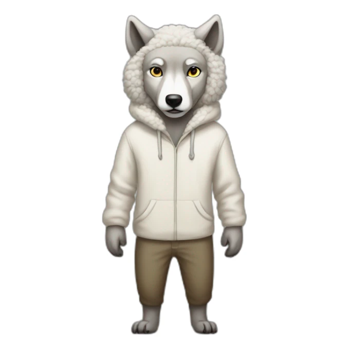 Wolf in sheep's clothing, full body sticker