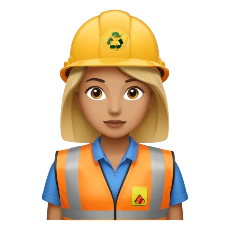 women, Waste Management, safety vest, trash picker sticker