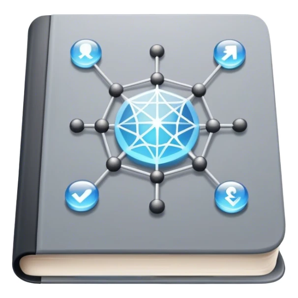 magical grey book of networking with a magic web sticker