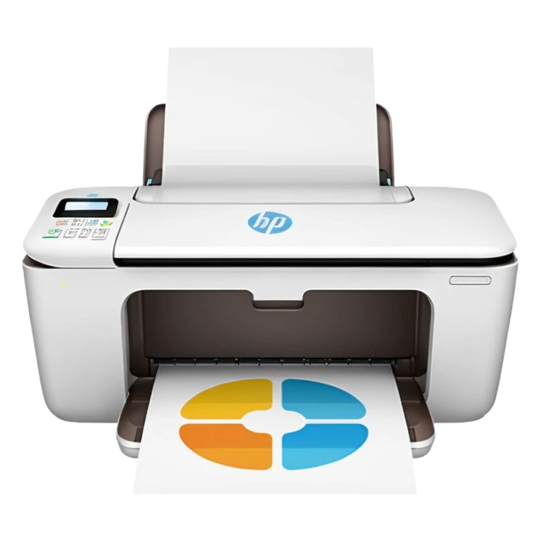 HP DeskJet 4175e printer with an Instant Ink logo, emoji style sticker