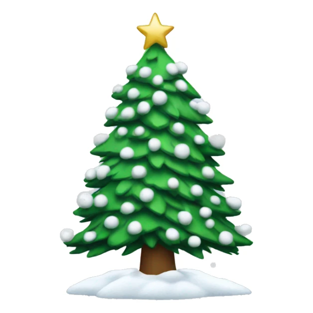 christmas tree with snow sticker