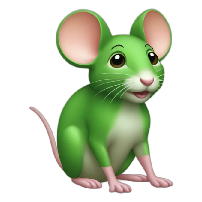 green mouse sticker