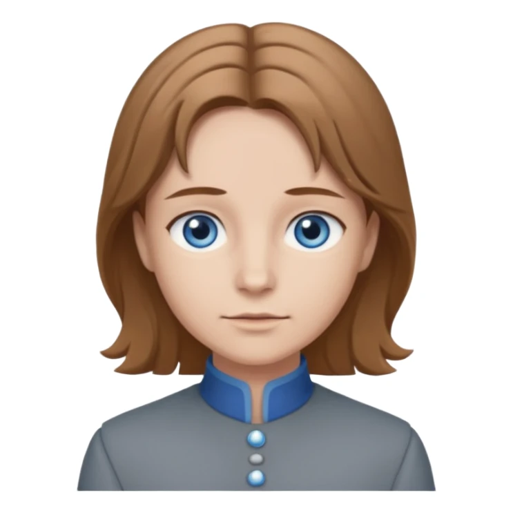 Servant Boq from Wicked with Blue eyes, light brown hair, grey outfit sticker