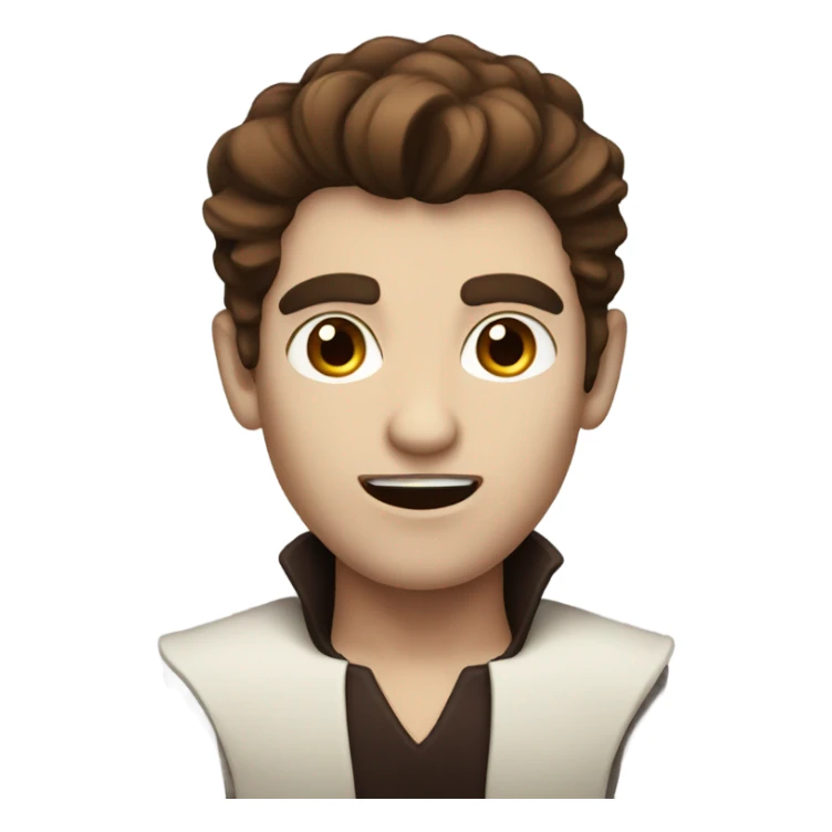 Male vampire brown hair  sticker