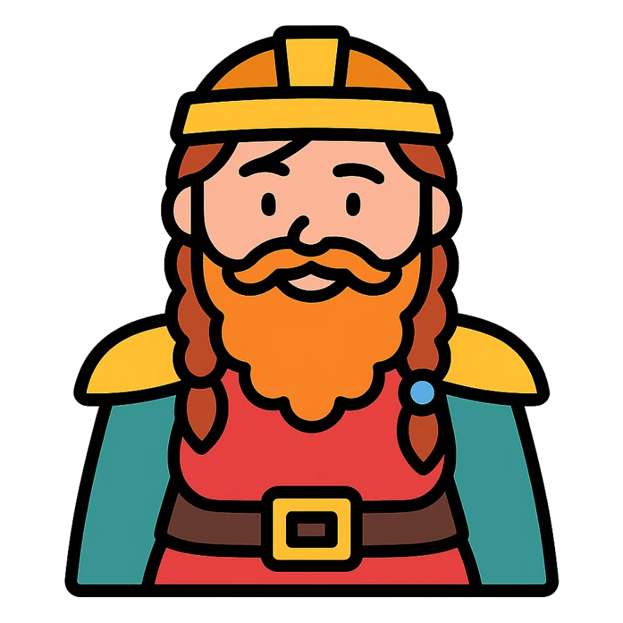 bearded female dwarf from DnD sticker