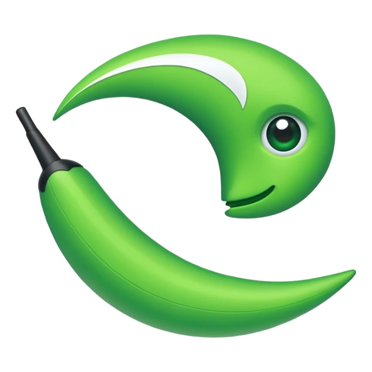 W in green with a swush an the end sticker