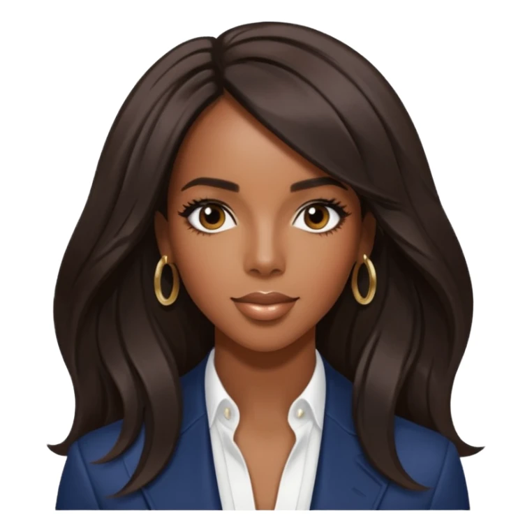 Kelly Rowland with long hair sticker