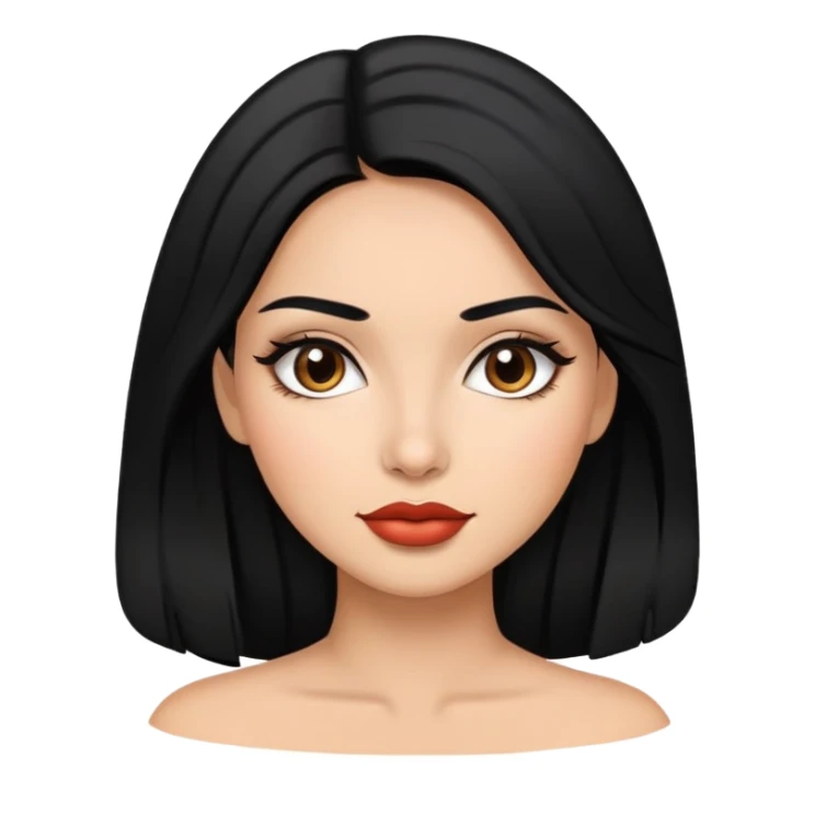 black hair latina baddie  sticker