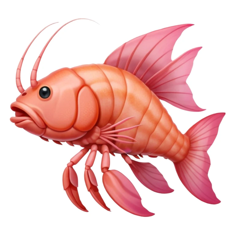 Humanoid Shrimp Riding a Fish Cow Hybrid  sticker