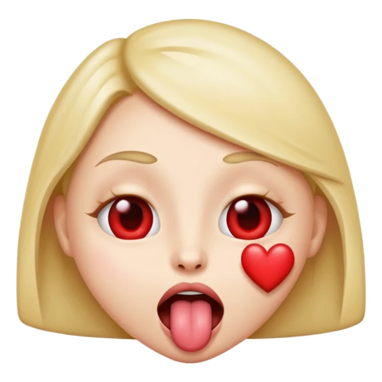 Heart eyes with tongue sticker