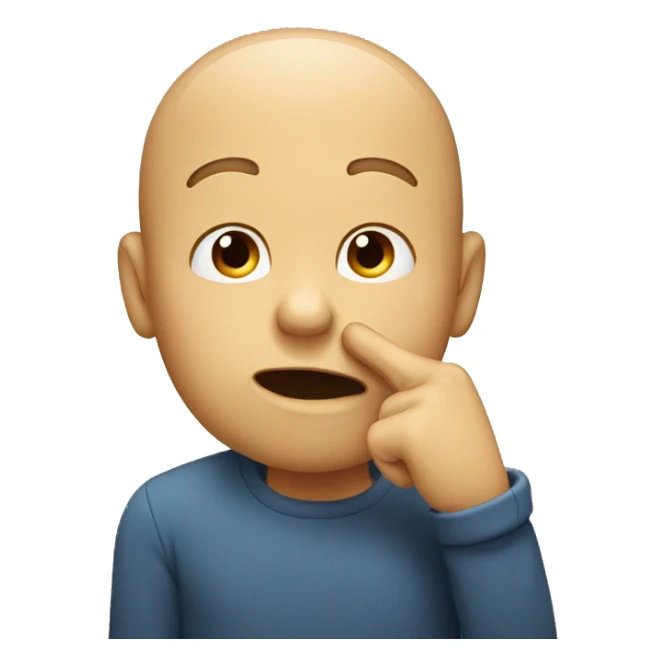 guy saying shush with his finger touching his mouth sticker