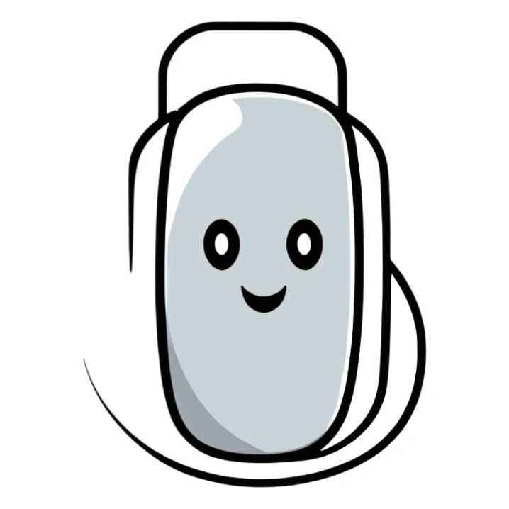 cartoonish metal nail in a wall, exaggerated features sticker