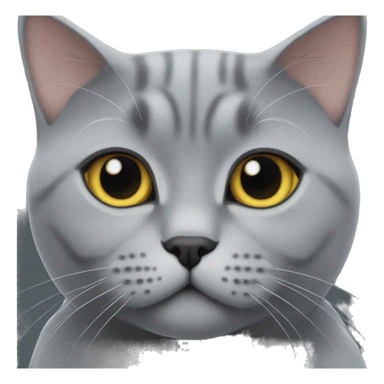 A grey british shorthair cat named Pisaa sticker