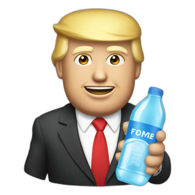 Donald Trump drink water sticker