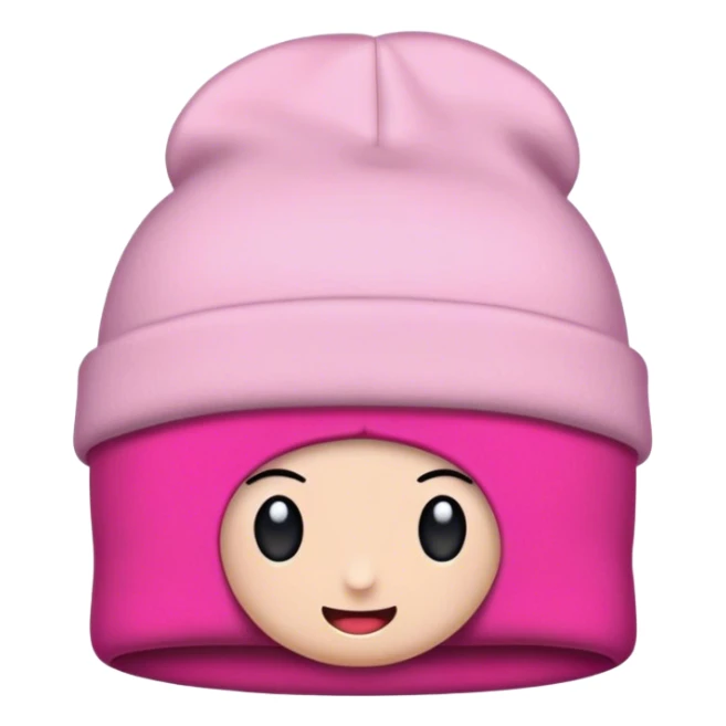Czapka beanie w kolorze brudnego różu sticker