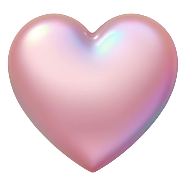 Pale pink heart with pale pink pearls around it  sticker