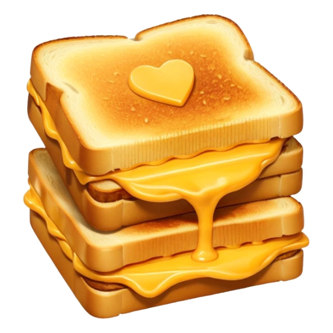 tosti ijzer met boterham met kaas sticker