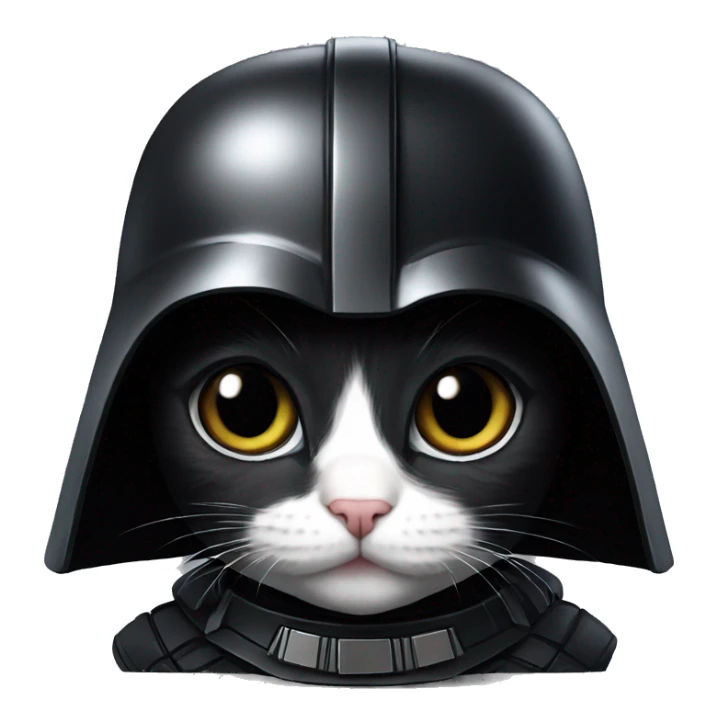 darth vader kitten with helmet sticker