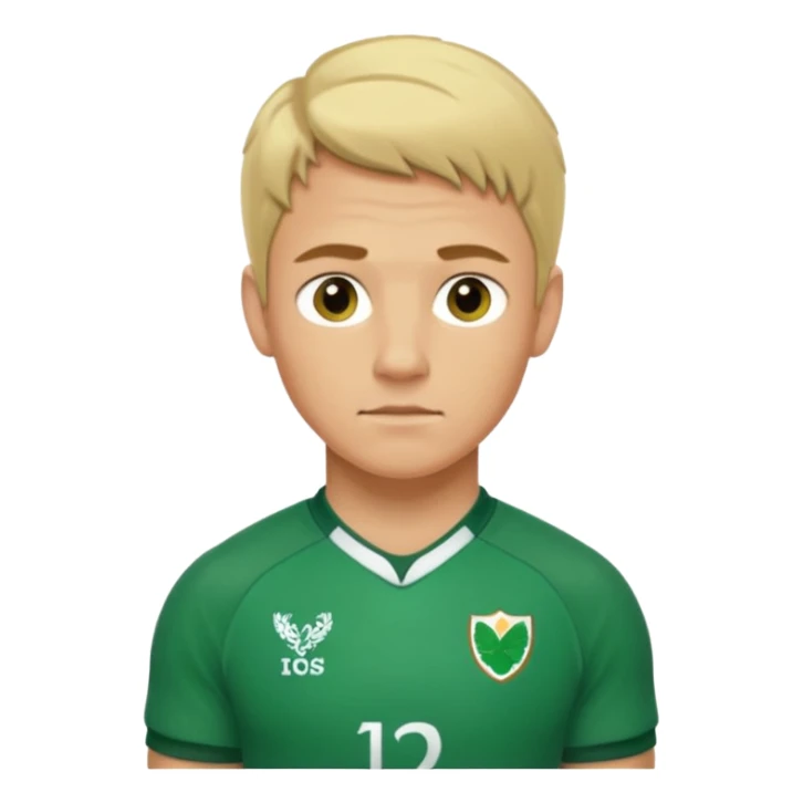 irish rugby player with short blond hair sticker