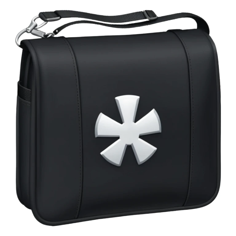 black military pouch white symmbol sticker