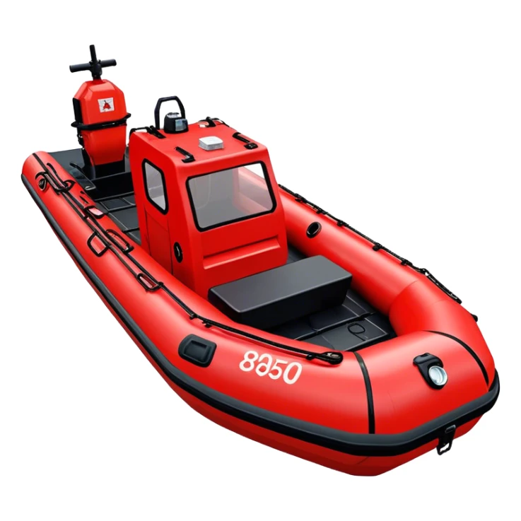Rescue Boat - Zodiac Pro 850 (Model Year: 2022) (Iconic colour: Red and black) sticker