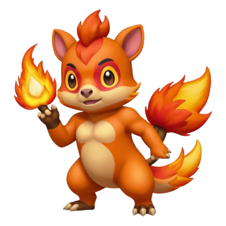 Chimchar-Tepig-fusion (full body) sticker