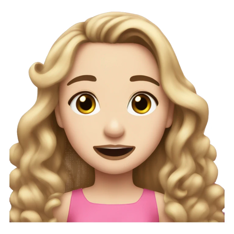 Sabrina carpenter singing with pink dress sticker