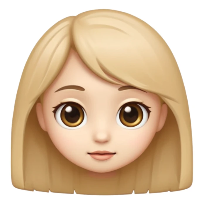 emoji, cute chibi cartoon, big eyes, soft shading, smooth gradients, clean outlines, high detail, sticker style sticker