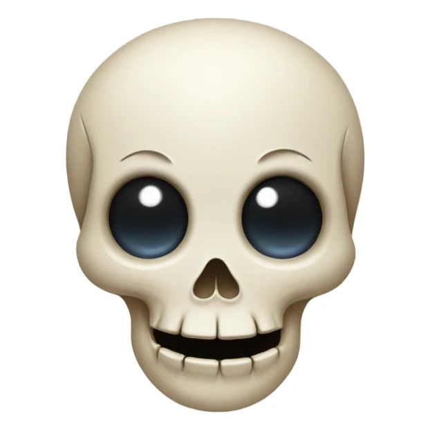 skull with a smile and tears in the eyes sticker