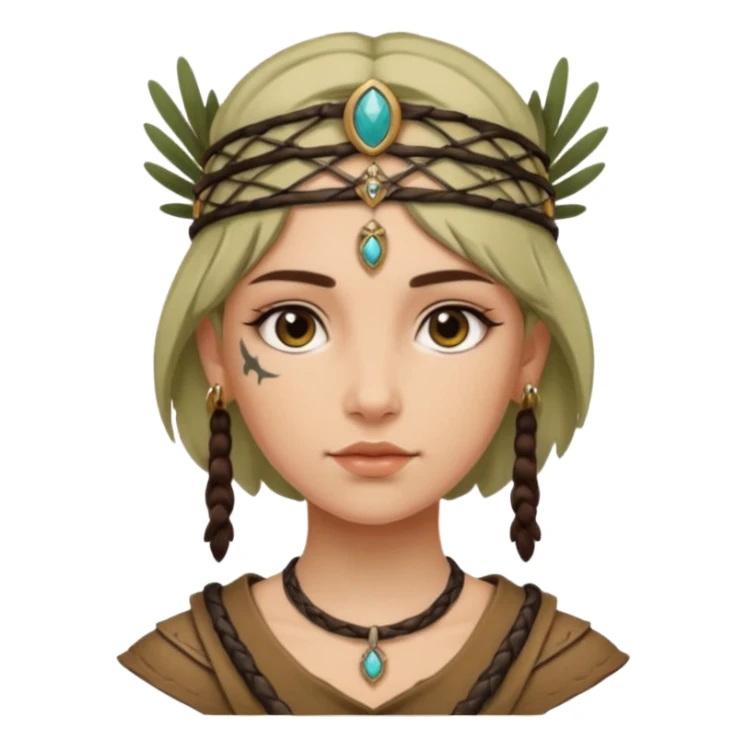 ancient girl Tattooed sticker