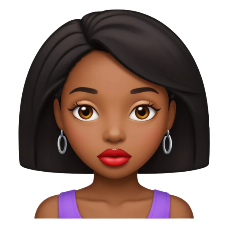 black girl big lips sticker