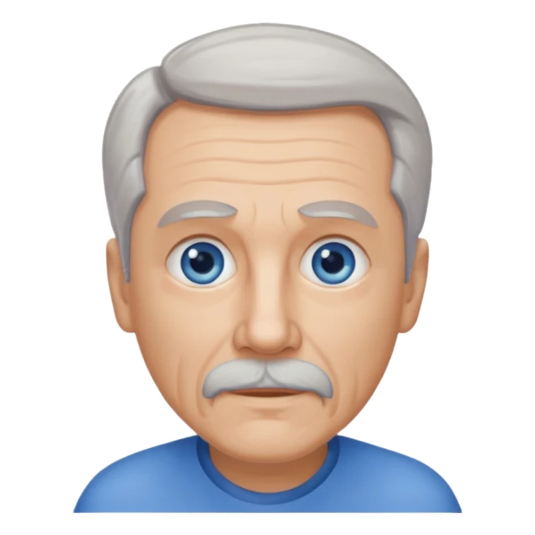 70 year old man with goatee and thinning hair sticker