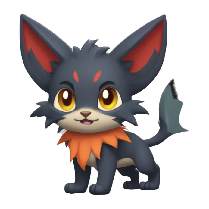 Torracat-Zoroark-Litten-Zorua-bat-cat full body sticker