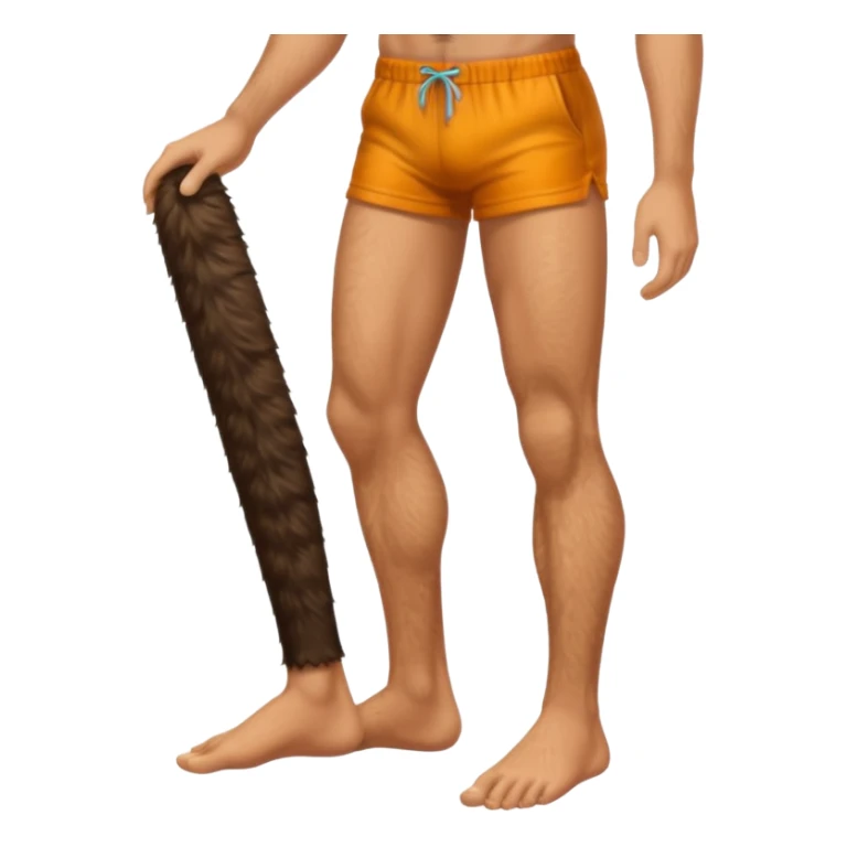 Male feet and hair on the legs sticker