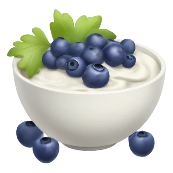 yoghurt bowl with grapes and blueberries sticker