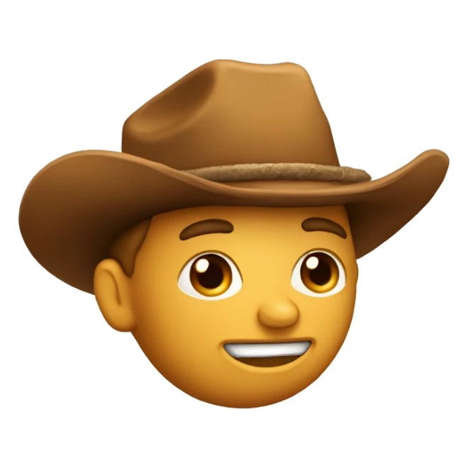 Nugget avec un visage et un hapeau de cow-boy  sticker
