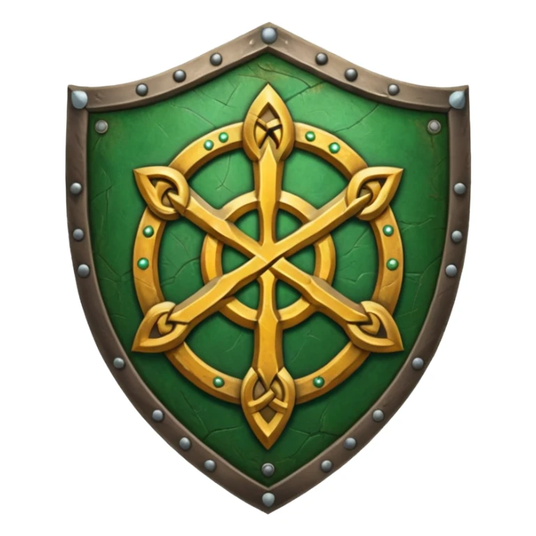 celtic symbols on a shield, world of war craft style sticker