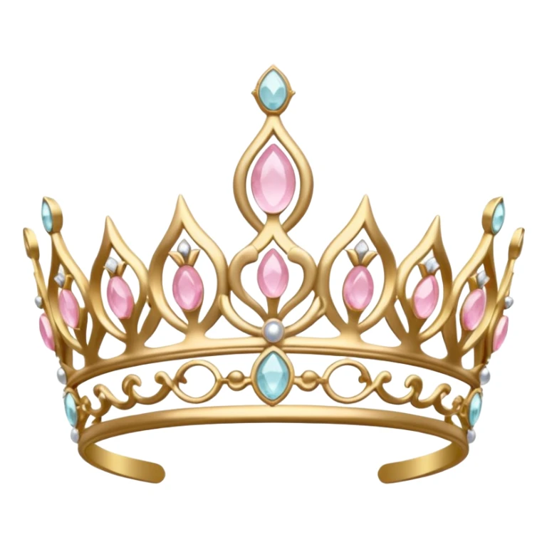 White and pastel pink tiara  sticker