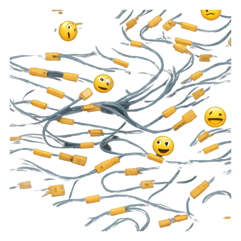 Unorganized bunch of cables sticker