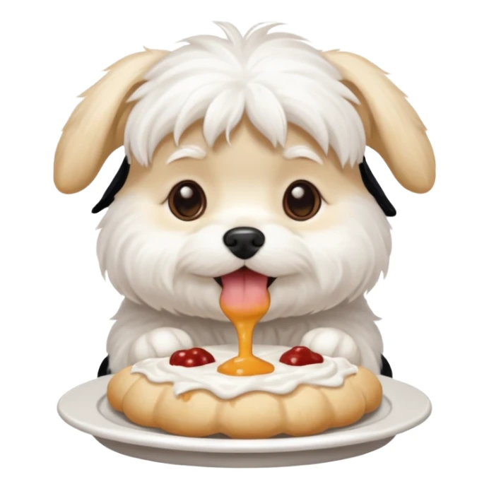 Maltese eat food sticker