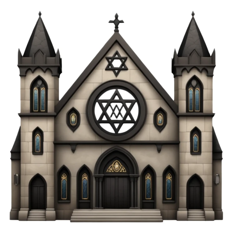 jewish synagogue dark aesthetic gothic architecture sticker