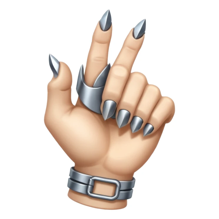 human fist with metal claws coming out sticker
