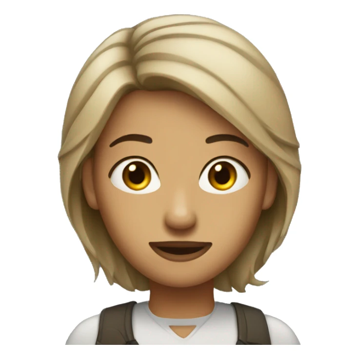 Woman with a stubble beard sticker